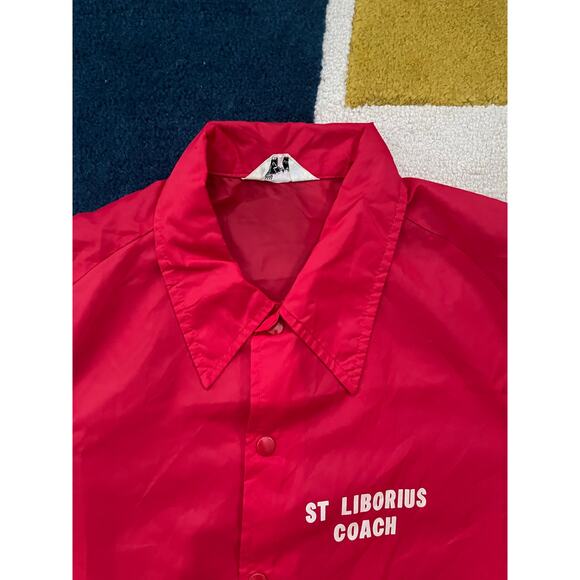 Vintage Swingster St Liborius HS Full Snap Nylon Windbreaker Jacket Large - Picture 4 of 8